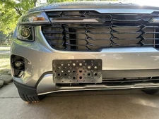 Front Bumper Tow Hook License Plate Mount Tag Bracket For KIA Seltos 2024-2026