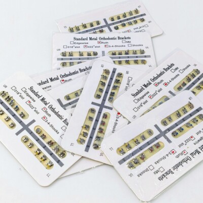 Dental Orthodontic Ultrathin Metal Bracket Brace Edgewise 018/022