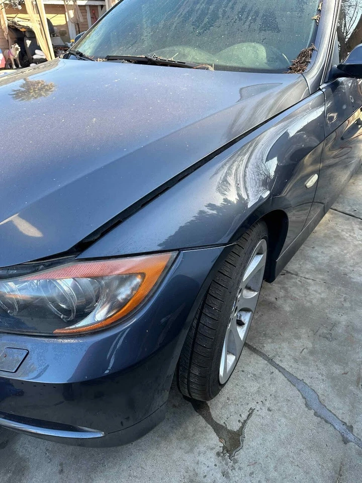 Bmw 335i E90 piezas de separación guardabarros grafito brillante capó faros 2008 Foto 2 de 4