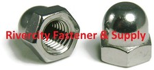 2 M10-1.25 Fine Thread 10mm 1.25 Acorn / Dome / Cap / Domed Nut Stainless