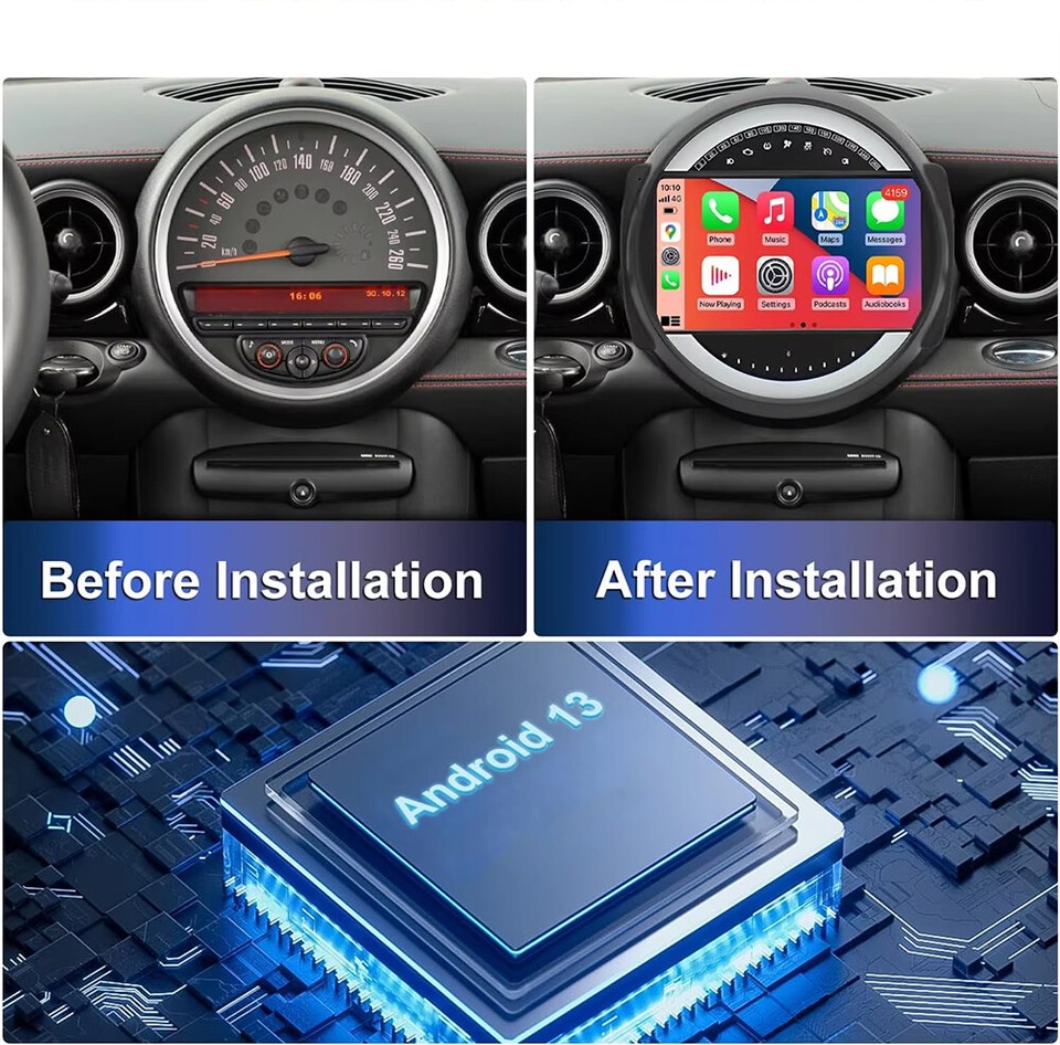 Car Radio Android 13 For BMW Mini Cooper R56 R60 2007-10 GPS Carplay ...