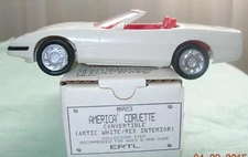 1992 AMT/ERTL CORVETTE CONV "AMERICA CUP" ARCTIC WHITE W RED INTERIOR PROMO NIB