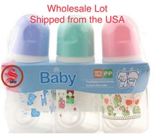 Baby Bottle 4 Oz SASZ Newborn  infant BPA Free, 60 Packs of 3 Bottles per pack