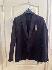 NEW Stafford Sz 40 R Classic Fit Blue Stretch Sport Coat Jacket Blazer 180