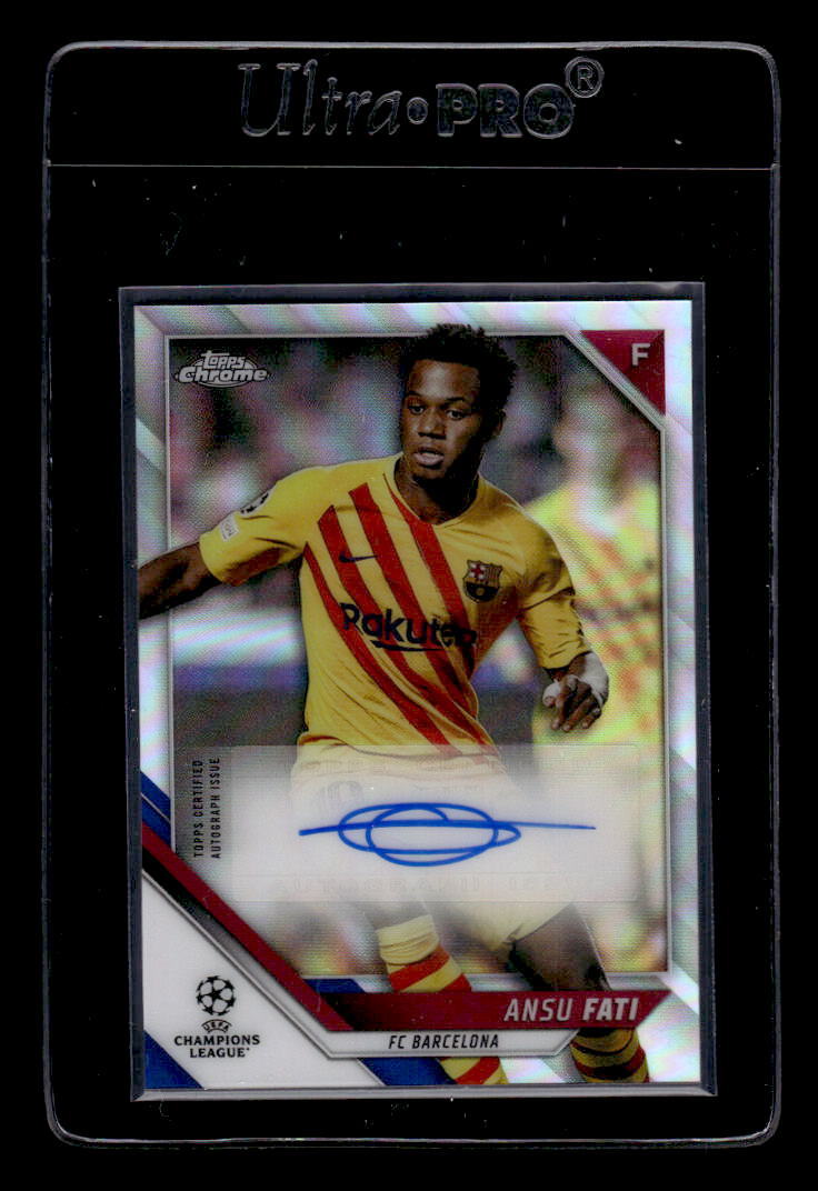 2021-22 Topps Chrome UEFA Champions League Autographs #CAAF Ansu Fati Auto
