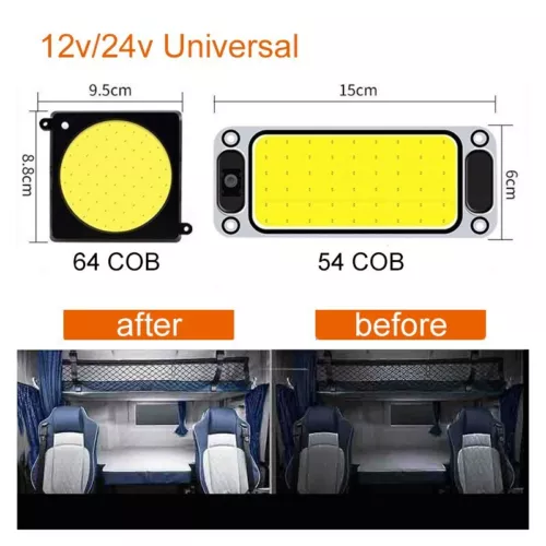 Car Reading Lights Universal Truck Dome Interior Reading Lamp Roof Panel Light