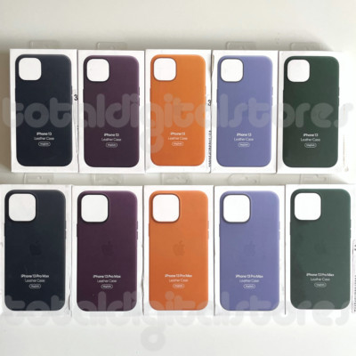 Apple Leder iPhone 13 Case MagSafe Hülle Original für 13 Pro Mini Max - Neu