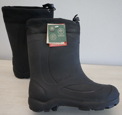 Kamik Men's Sz 6 Women's 7.5 Black Waterproof Insulated Rubber Rain/Snow Boots