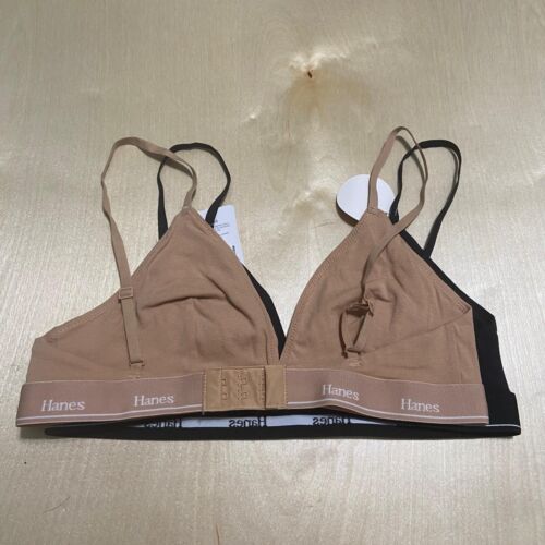 Hanes Taglia Media Confezione 2 Bralette Triangolari Elasticizzate Donna - Foto 8 di 11