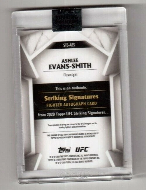 2020 Topps UFC Striking Signatures STS-AES Ashlee Evans-Smith Flyweight 179/408 - Image 2 of 2