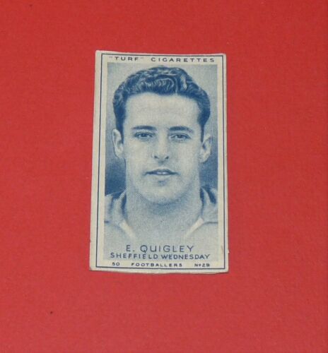 CIGARETTES CARD CARRERAS TURF FOOTBALLERS 1948 E. QUIGLEY SHEFFIELD WEDNESDAY - Photo 1/1