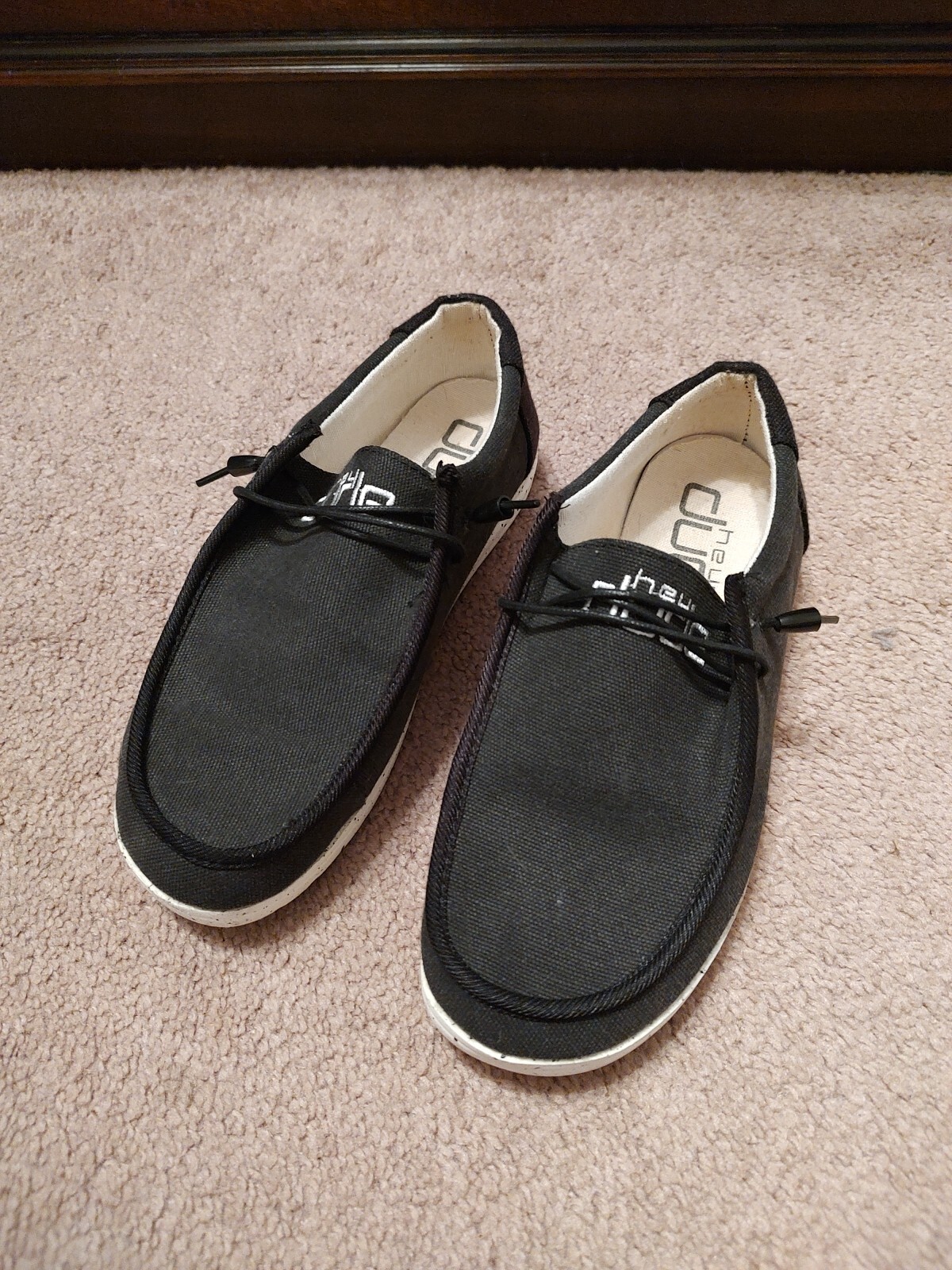 Hey Dude (Dupes)Wendy Chambray Denim Women's Shoes Black, US 9 eBay