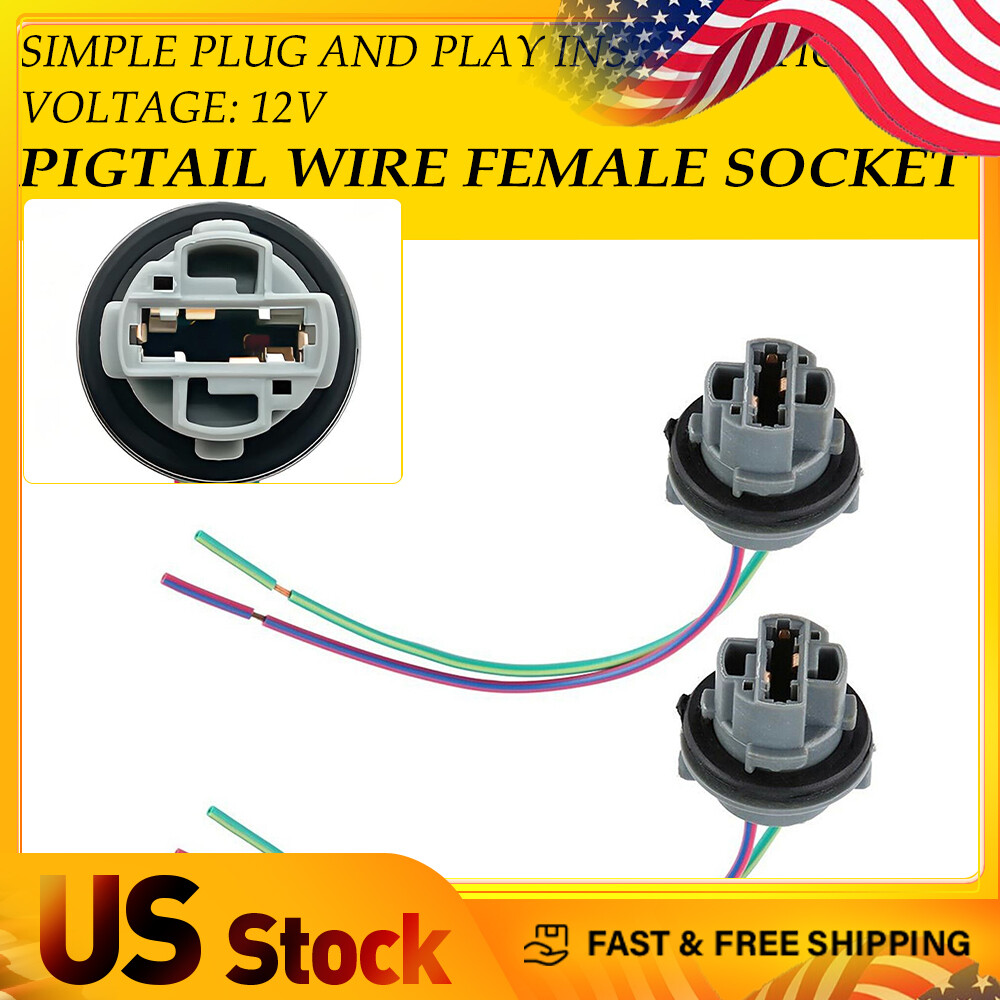 Universal 7440 Female Pigtail Wire Socket for Rear Tail Lamp