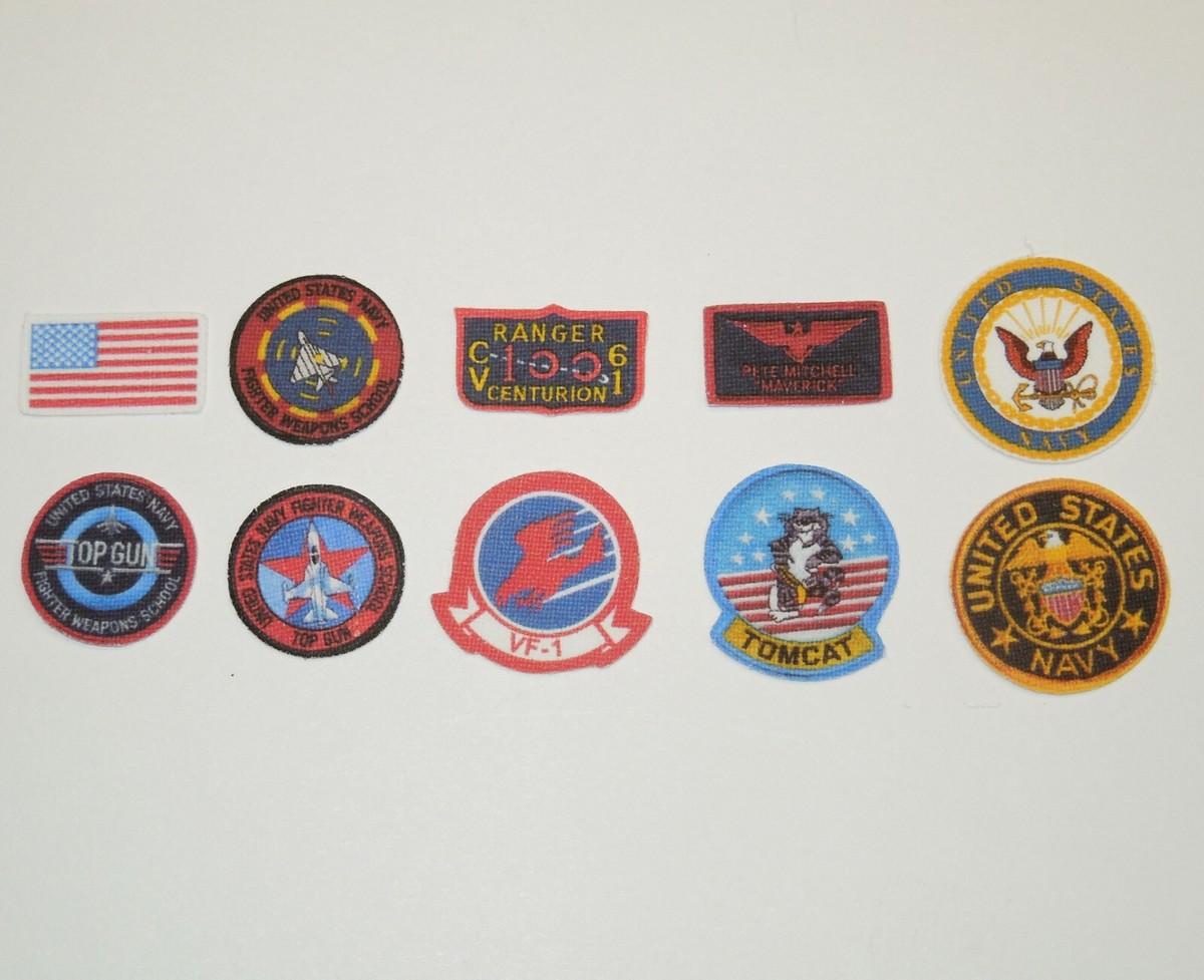 Bundle 1/6 Scale Fabric Patches for Maverick Pete Mitchell Topgun
