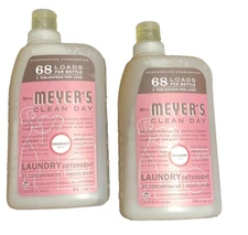 2 Mrs Meyers Clean Day 4X Concentrated Laundry Detergent Rosemary Scent 68 Loads