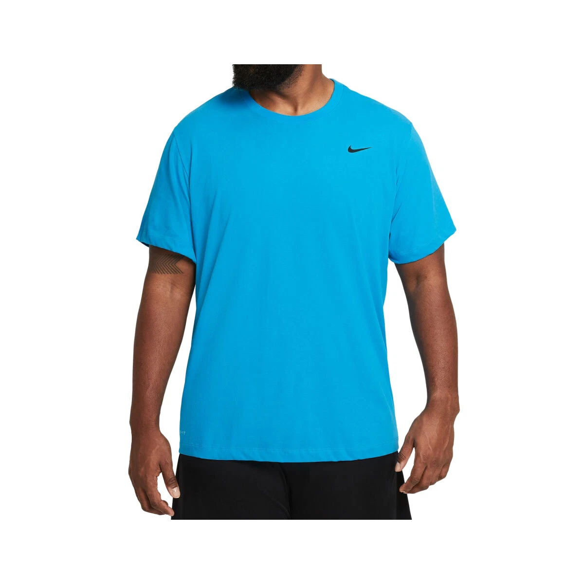 White and light store blue nike shirt