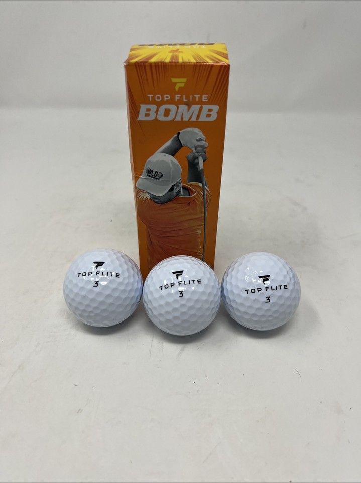 NEW TOP FLITE BOMB GOLF BALLS EXPLOSIVELY LONG & STRAIGHT ( WHITE ) 3 BALL'S eBay