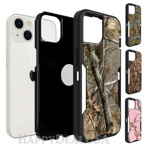 For Apple iPhone 13 - CAMO Hunting Shock Proof Dual Layer Rugged Cover Case - Picture 1 of 21