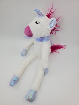 Inter American Hanging Unicorn White Pink 20'' Plush Stuffed Animal Toy B312