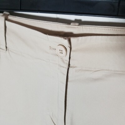 Short Talbots Femme 10P – Beige, Bermuda Coton Stretch, Très Bon état