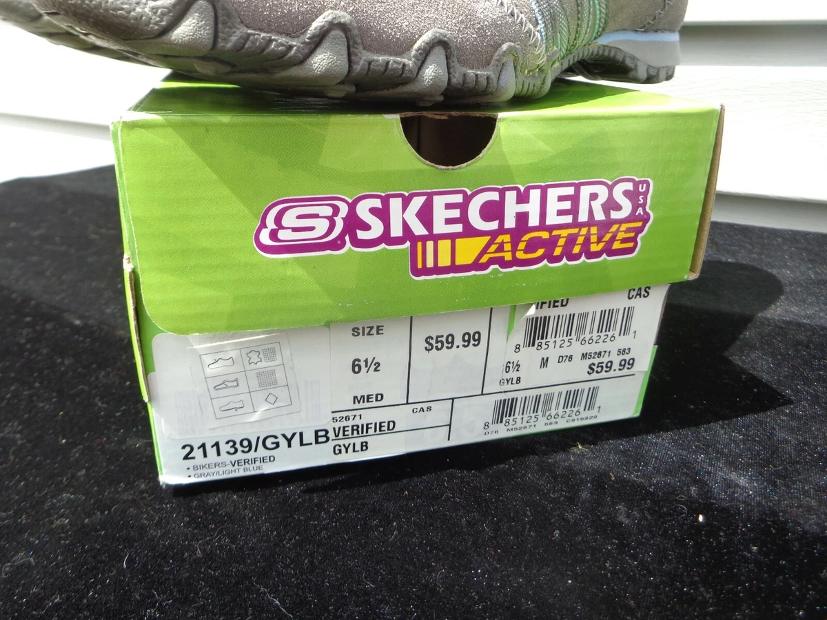 NICE Skechers Slip On Womens SNEAKERS VERIFIED Gray Size 6.5 SN 21139 WITH BOX