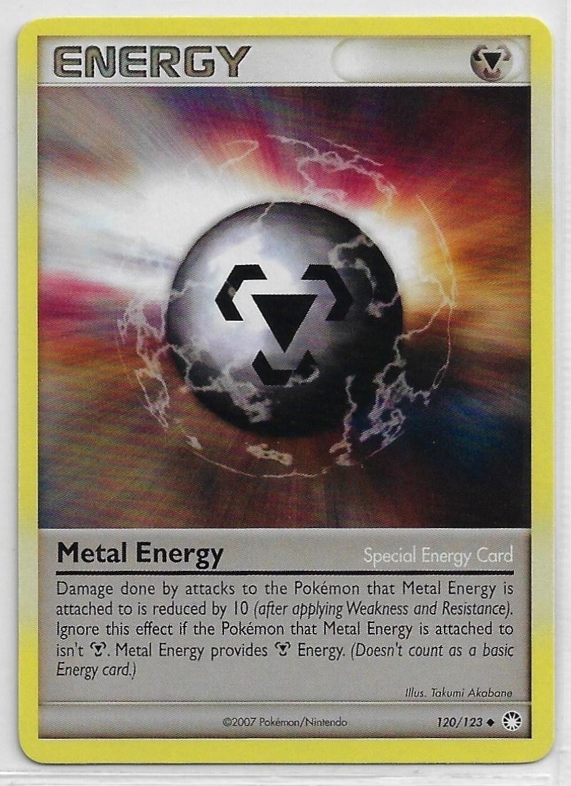 POKEMON DP Mysterious Treasures NM UNcom NON-holo Special #120 METAL ENERGY card