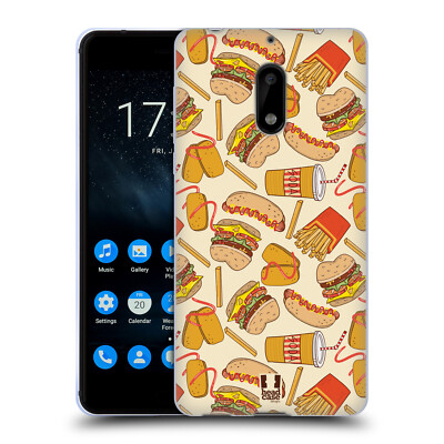 HEAD CASE DESIGNS FAST FOOD PATTERNS SOFT GEL CASE FOR NOKIA PHONES 1