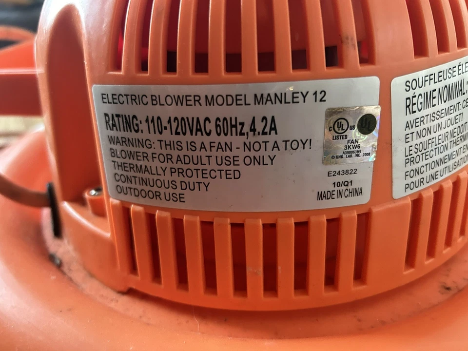 Fisher price Electric Blower Manley 12 Bounce House Electric Fan Air Pumpqa — 第 4/4 张图片