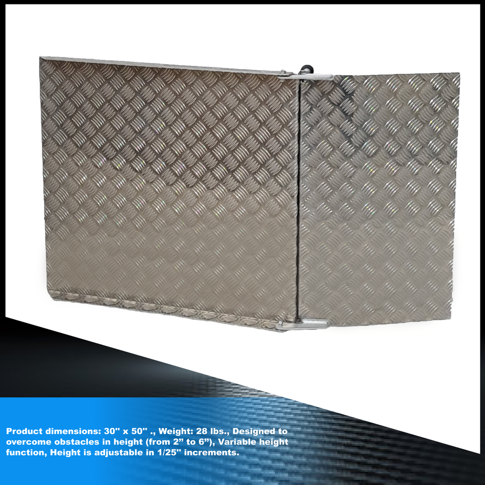 WORHAN® Rigid Threshold Ramp for Wheelchair Loading Platform Anodized ...