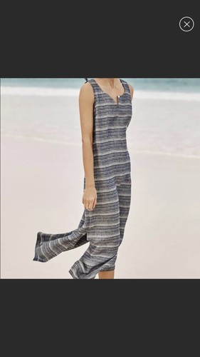 J.Jill Pure Jill Linen Blue Waves Woven 