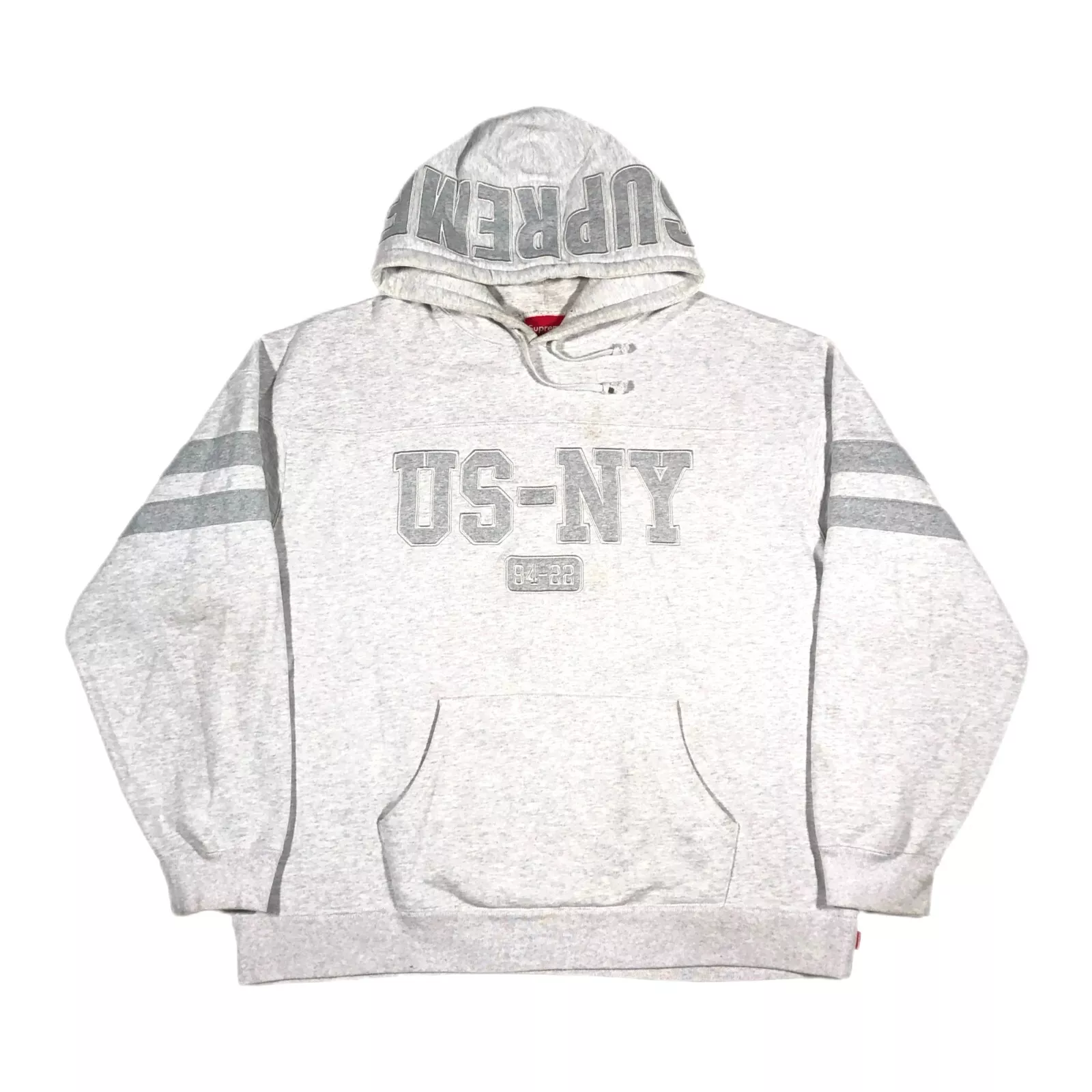 Pull pull à capuche FW22 Supreme US NY gris cendre taille XXL 2XL streetwear B34