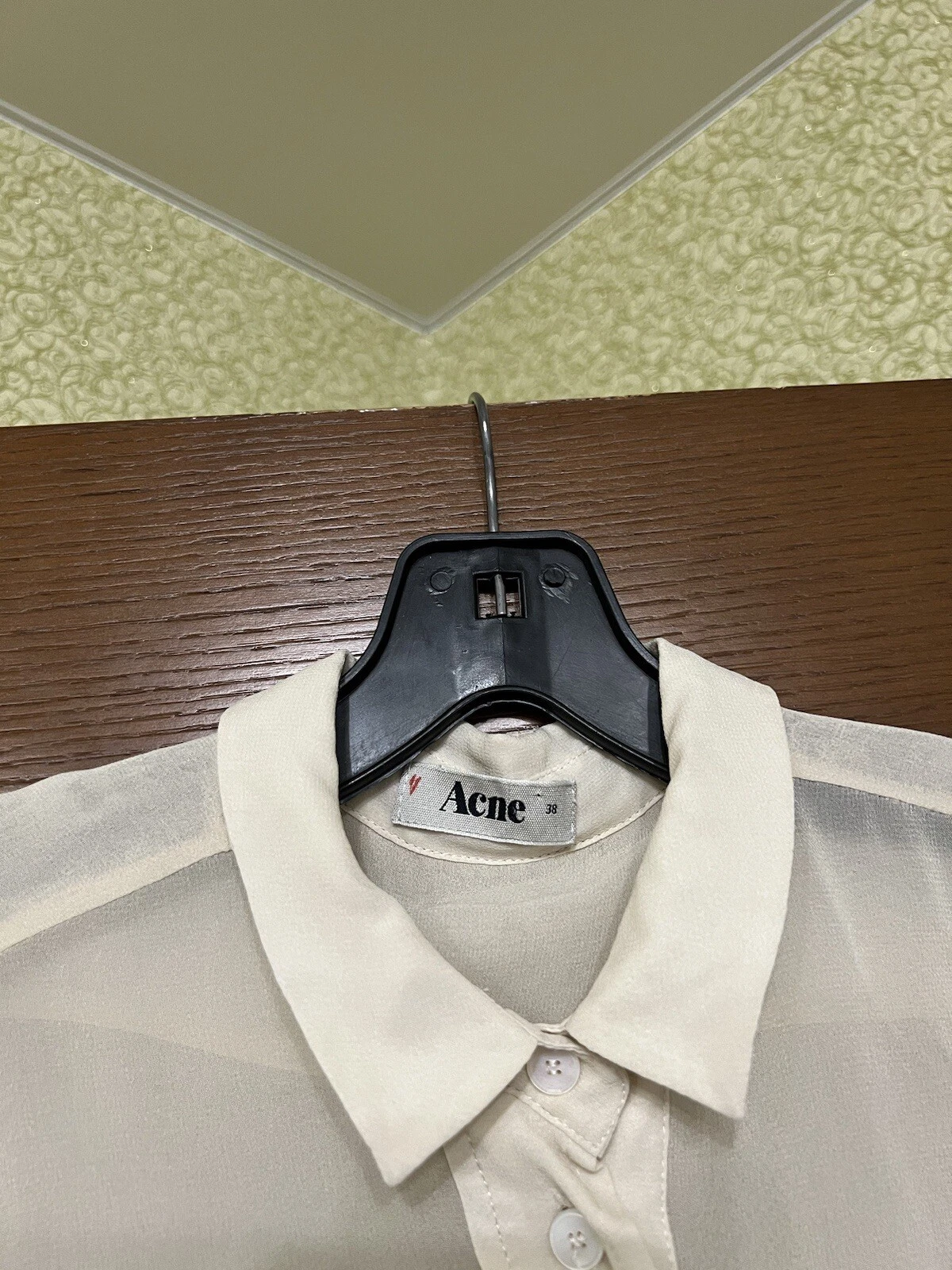 RARA CAMICIA BLUSA ACNE STUDIOS VINTAGE IMMAGINE CRISTALLO DONNA 100% SETA BOTTONI 38