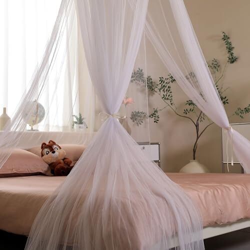 Mosquito Net for Bed Travel Mosquito Bed Net Canopy for Queen or King Size Bed - Picture 2 of 7