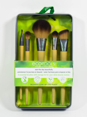 EcoTools START DAY BEAUTIFULLY KIT 5 Essential Brushes Beauty Routine #1606 NIB