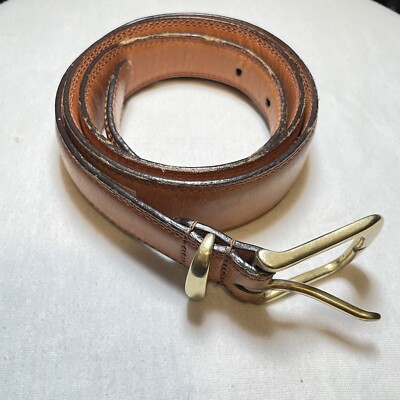 Vintage Coach Leather Belt  Solid Brass Buckle