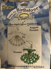 DARICE ANGELS AUGUST PERIDOT SAFETY PIN BIRTHSTONE PIN AND ORNAMENT KIT