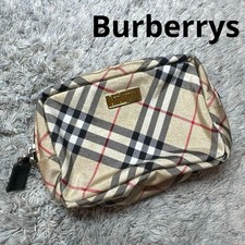 Burberrys Pouch Cosmetic Case Nova Check 9x13cm US 4x5in