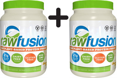 2 x SAN RawFusion, Vanilla Bean - 900g (47,19 EUR/kg)