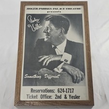 Vintage Original RUDY VALLEE Framed Poster At Roger Forbes Palace Theatre READ⬇ Vintage Original RUDY VALLEE Framed Poster At Roger Forbes Palace Theatre READ⬇