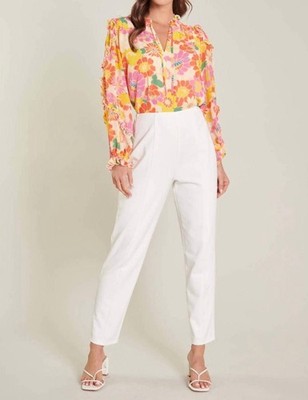 Sugarlips Zippy Ruffle Blouse Tropical Raj