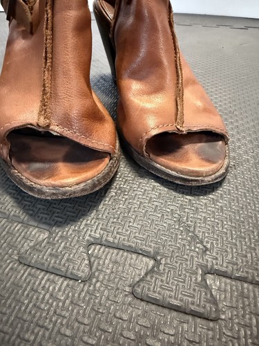 Frye Izzy Artisian Sling Whiskey Leder Absatz Damen 7,5B. Slingback. Braun - Bild 4 von 13