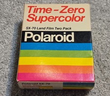 Polaroid Time-Zero Supercolor SX-70 Instant Color Camera Film Two Pack Ex. 1984