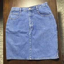 Y2K Jordache Jeanjer Denim Skirt Juniors 15/16 100 Cotton Blue 21  Vintage 90s