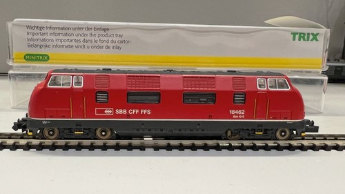 MINITRIX 12518 SCALA N LOCOMOTIVA DIESEL AM 4/4 SBB EPOCA IV DIGITALE OTTIMA | Zustand: Usato
