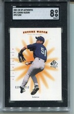 2001 SP Authentic Ichiro Suzuki Rookie Card SGC 8 NM MINT Graded Baseball #91