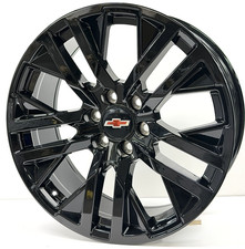 20 Gloss Black 5903 Replica Rims Fits 2021 Chevy Silverado Ltz Rst Tahoe 6x5.5