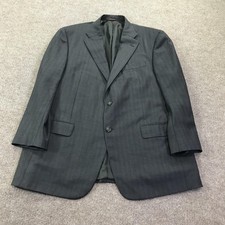 Hickey Freeman Blazer Mens 44R Gray Pinstripe Two Button Made in USA Nordstrom