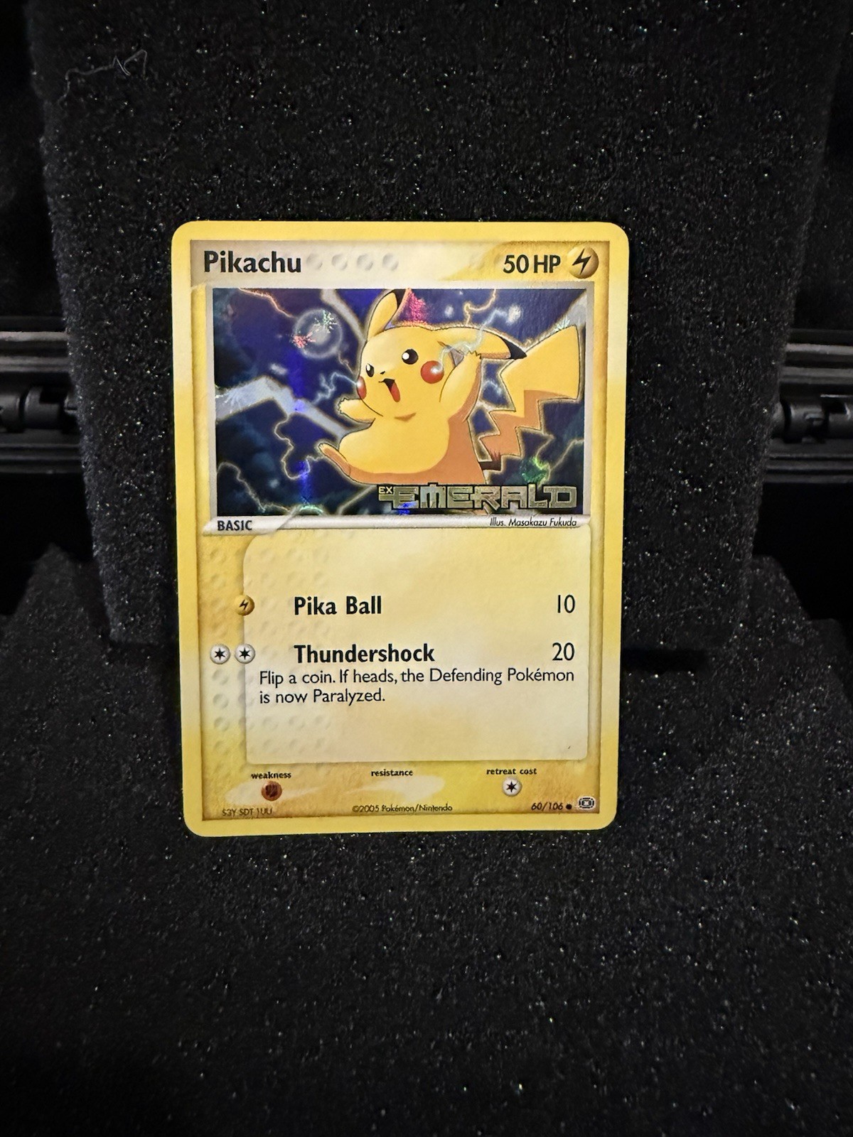 Pokémon Pikachu EX Emerald Stamped Reverse Holo Card 60/106 Near Mint