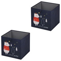 Faltbox Stoffbox 2Er Pack Regalbox Aufbewahrung Ordnungsbox Kinder Motiv BäR