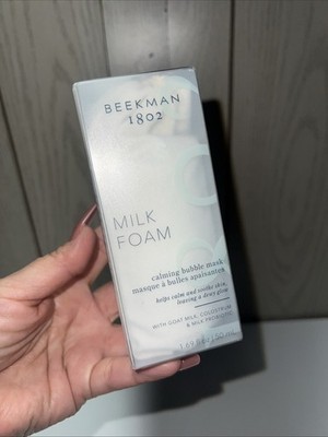 Beekman 1802 Milk Foam 1.69 fl. oz.  Face Mask Calming Bubble Fragrance Free NEW